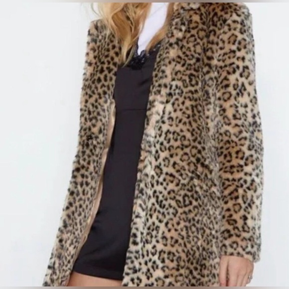 Leopard Faux Fur Teddy Coat - Picture 8 of 9